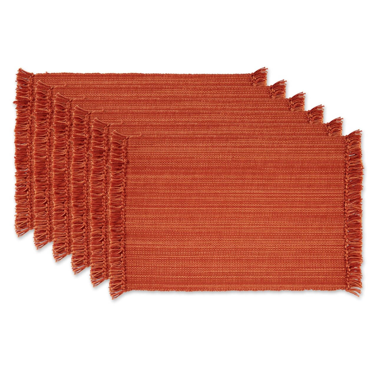 DII® Variegated Spice Fringe Placemats, 6ct.